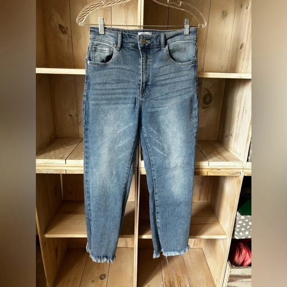 Insane Gene Straight Crop Raw Hem Jeans - Picture 2 of 12